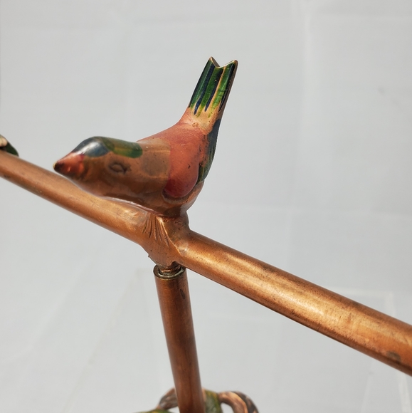 Copper Bird Tree Jewelry Holder Stand - Picture 6 of 13